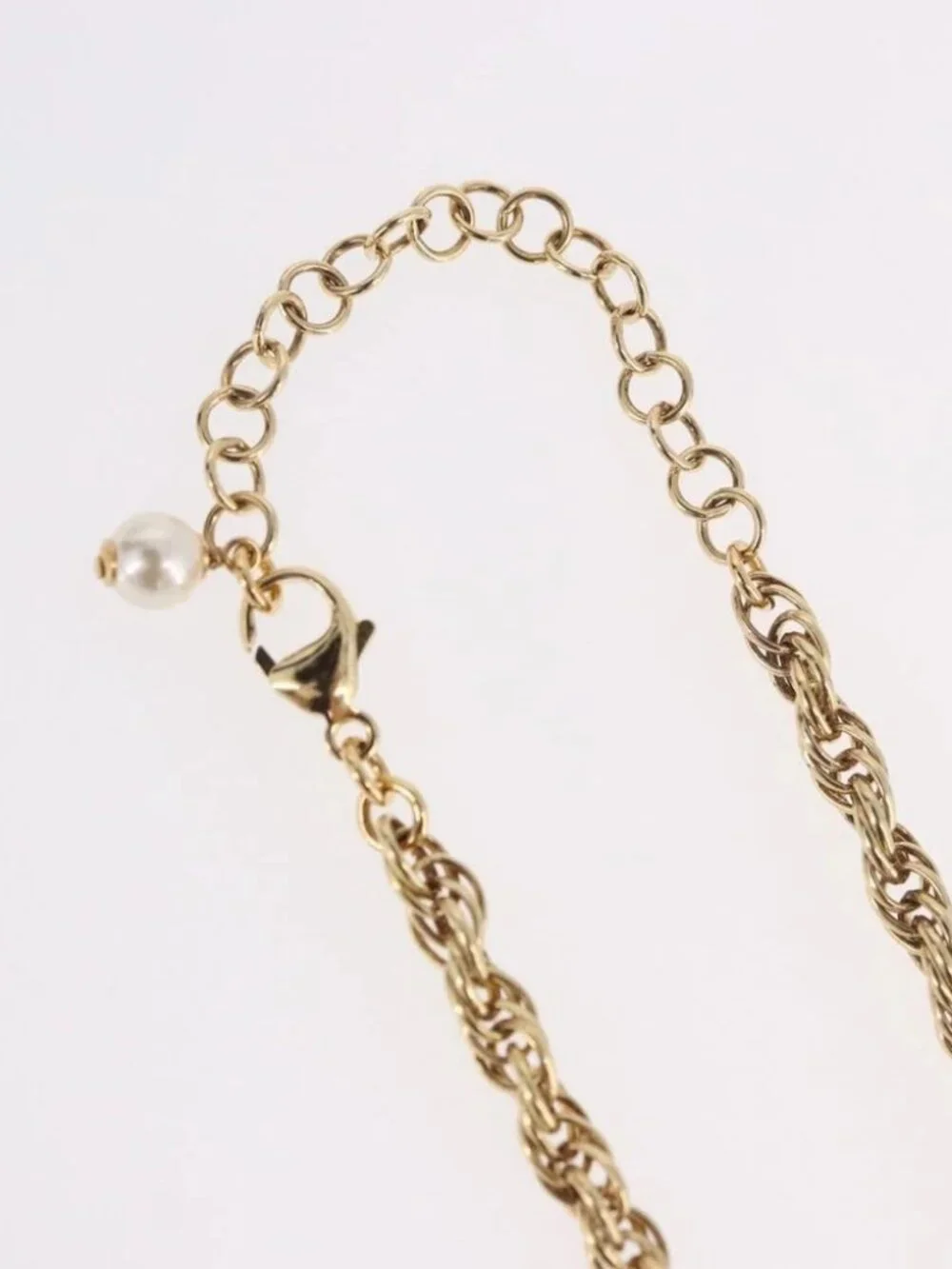 CHANEL Necklace metal Gold CC Auth 185852M